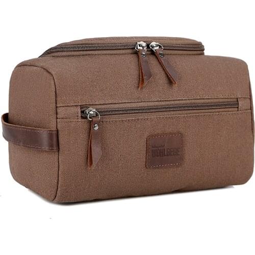 Men Canvas Cosmetic Bag Business Makeup Case Women Travel Make Up Zipper Organizer Storage Pouch Toiletry Wash Bath Kit