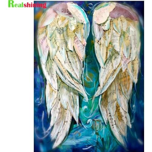 Angel wings 5D diy diamond painting mosaic 5d cross stitch full square diamond embroidery home decor Cartoon Art,N1654