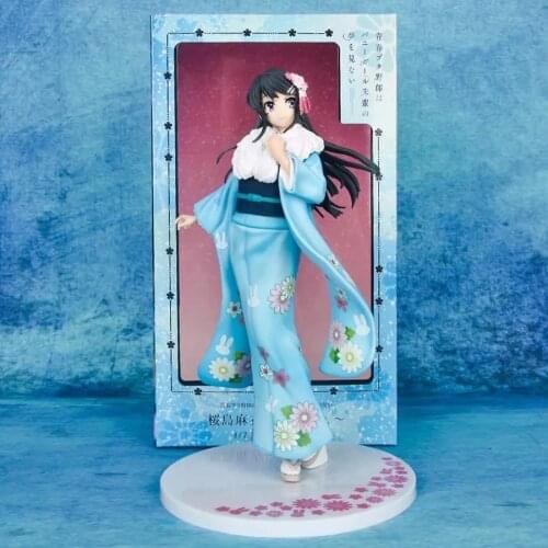Aniem Aniplex Rascal Does Not Dream of Bunny Girl Senpai Sakurajima Mai Kimono PVC Action Figure Model Collectible Toy Doll