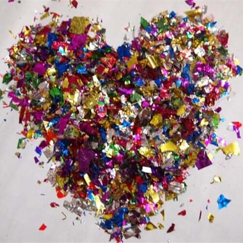 Colorful wedding foil confetti paper party gold silver blue red pink confetti papier event wedding decoration stage effects