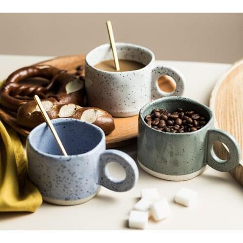 Mug Creative Retro Coffee Cup Breakfast Cup High-value Ceramic Water Cup