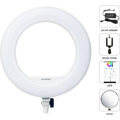 Yidoblo AX-480DII Bluetooth APP Control Bio-color Ring Lamp 2800K-9900K Soft Light lamp 18" 240 Pcs LED Ring Light LED Lamp