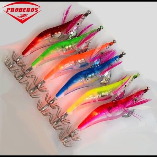 Luya 6-color Electronic Shrimp 2.5# Luminous Luya Bait E-commerce Fishing Gear Boxed Flash Bait DW1201