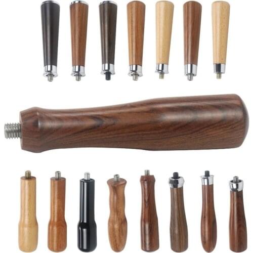 M10 Portafilter Coffee Handle Espresso Semi-automatic Cafe Machine Solid Wooden Handle Coffee Accessories For Barista