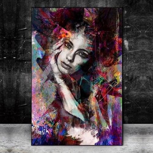 Modern Graffiti Art Girl 5d diy diamond painting cross stitch full square round drill abstract diamond embroidery gift JX2485