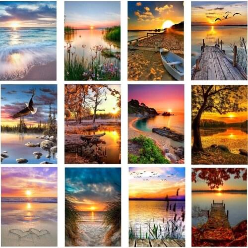 5D DIY Round Diamond Painting Kit Landscape Mosaic Cross Stitch Diamond Embroidery Home Decoration Accessories алмазная мозаика