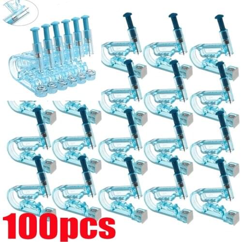 100Pcs Disposable Painless Ear Piercing Healthy Sterile Puncture Tool Without Inflammation for Earrings Ear Piercing Gun AAA