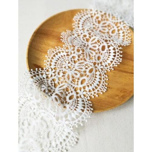 2 Meters Off White Lace Trim Applique Milk Silk Costumes Trimmings Ribbon Home Textiles Sewing Lace Fabric 11.5cm Width
