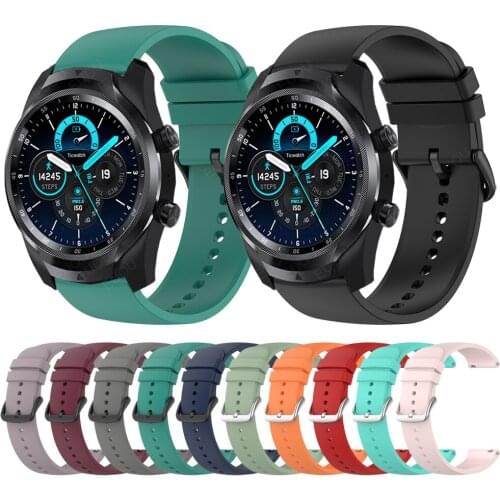 For TicWatch Pro 2021/Pro 3 GPS/GTX/S2/E2/E/2 Silicone Strap Smartwatch Sport Band Watchband Bracelet belt replace accessories