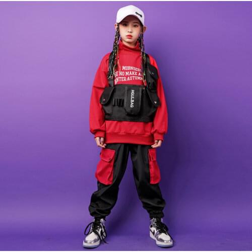 Kids Sets Sweatshirt Pant Children Teenager Boys Girls Streetwear Hip Hop Casual Tracksuits Dance Stage Fashion Show Clothing