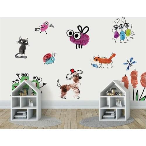 Beibehang Vinyl wall 3d wallpaper wall custom wallpaper for kids cartoon hand-painted bear star whole house wallpaper home decor