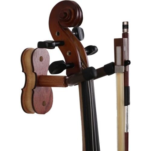 High Quality Violin & Viola Hanger Hook with Bow Holder for Home & Studio Wall Mount Use Made of Hardwood #1212