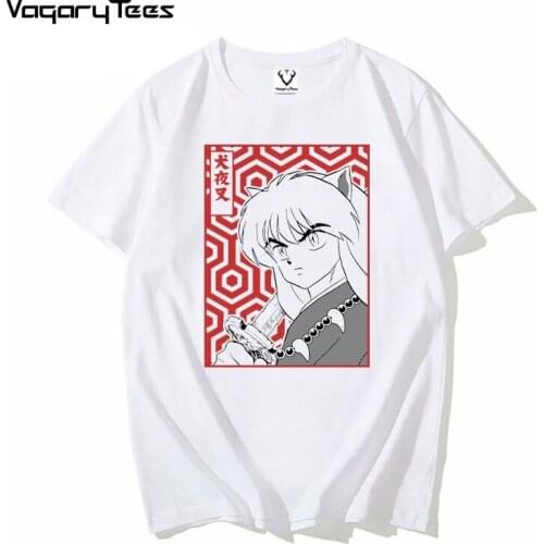 Japanese manga Inuyasha kagome Love funny anime t-shirt homme summer t shirt men casual manga tshirt unisex streetwear
