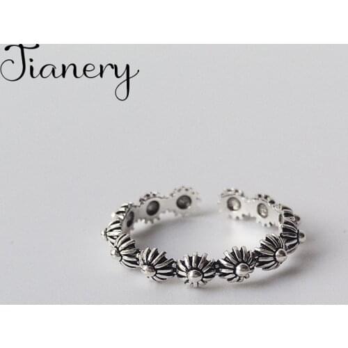 Charm Flowers Finger Ring For Women Men Vintage Boho Knuckle Party Rings Punk Cocktail Jewelry Girls Gift