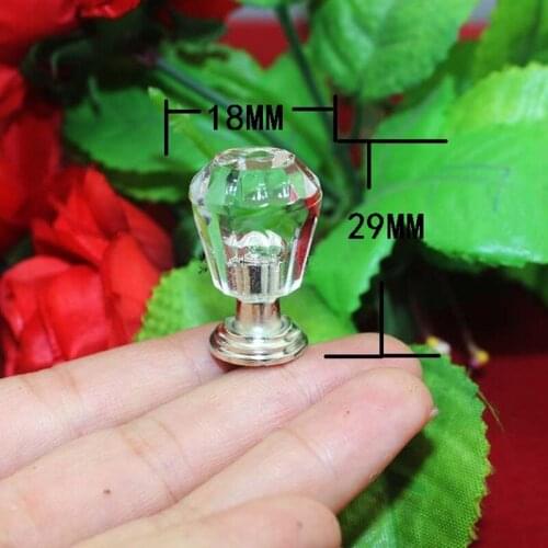 Modern Water Drop Handle Acrylic Knobs and Handles Door Alloy Handle Cupboard Drawer Kitchen Pull Knob Furniture,18*29mm,1Pc