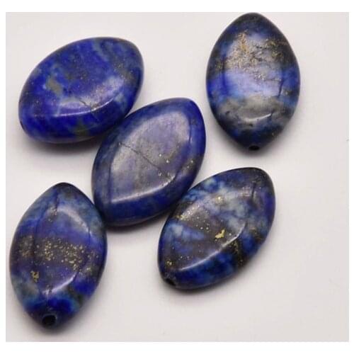 10Pcs 18mm*12mm Natural Dark Blue Core Shape Lapis Lazuli Natural Jade Making Diy Charms Bracelet Earrings Accessories JA0235