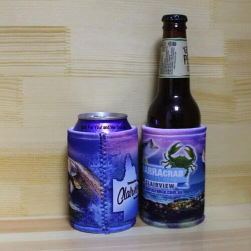 115pcs/lot Sublimation Printing Logo Beer Cooler Stubby Holder Neoprene Beverage Holder Custom Stubby Coolers Promotional Gift