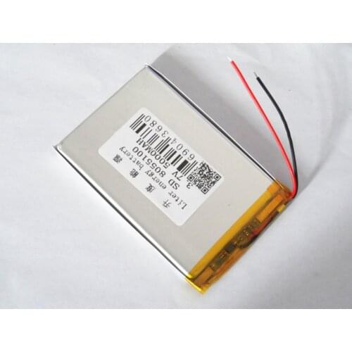 3.7V high-capacity lithium polymer battery 8055100 wireless tablet 5000MAH mobile power