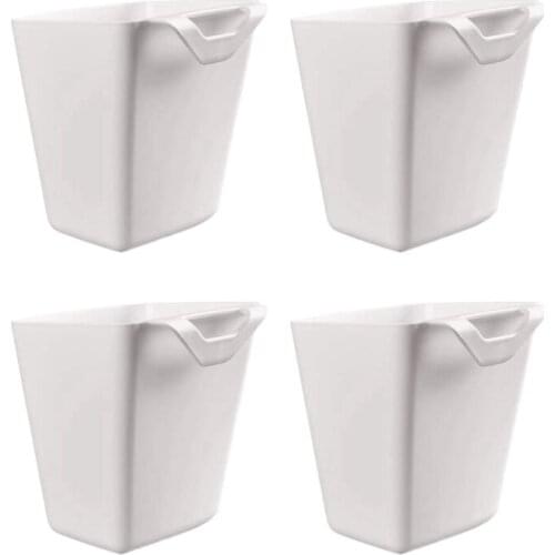 4pcs/set Portable Hanging Storage Bucket Plastic Container for Kitchen Tableware Pens Small Plants Bathroom Sundries