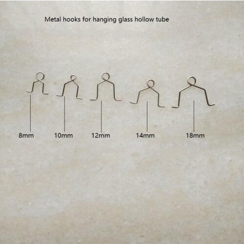 8~18mm plated Metal Hooks for hanging crytal hollow tube blossom-shape tube Chandelier Crystal lighting accessories
