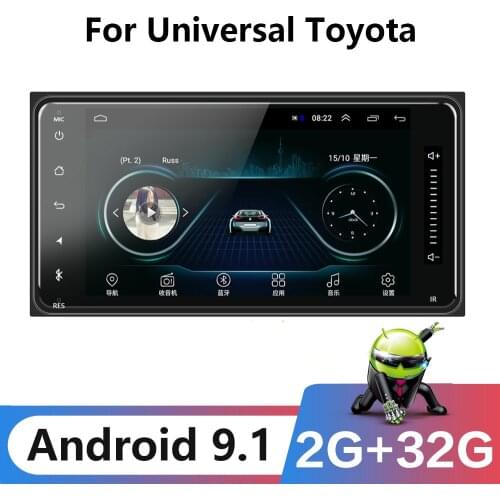 7 inch 2 din Android 9.1 Car Radio Multimedia Player GPS Navigation Stereo Autoradio For Toyota Camry Corolla Land Cruiser PRADO