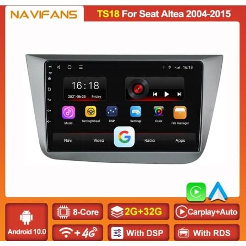 6G+128G Carplay RDS DSP Android 11 Car Radio Multimedia Video Player For Seat Altea XL Toledo 3 GPS Autoradio 2din No DVD Canbus