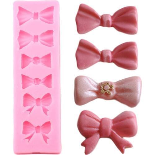 Bowknot Silicone Mold Cupcake Topper Fondant Cake Decorating Tools Chocolate Gumpaste Molds Candy Making Mould Resin Clay Moulds