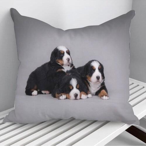 Berner puppies Throw Pillows Cushion Cover On Sofa Home Decor 45*45cm 40*40cm Gift Pillowcase Cojines Dropshipping