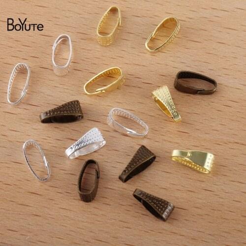 BoYuTe (500 Pieces/Lot) 8*4MM Metal Brass Clasp with Dots Matching Locket Pendant Diy Handmade Jewelry Accessories
