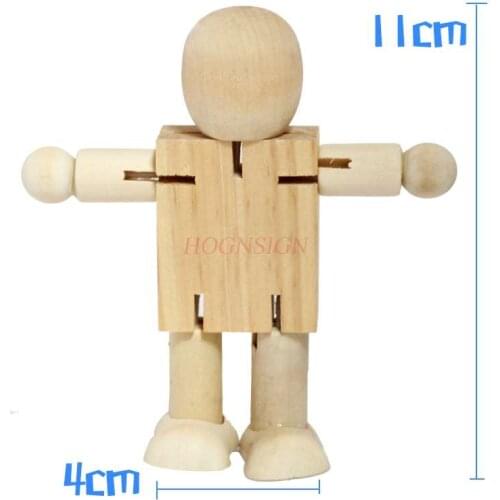 Wooden White Blank Robot Kindergarten Children Painting Coloring Iti Art