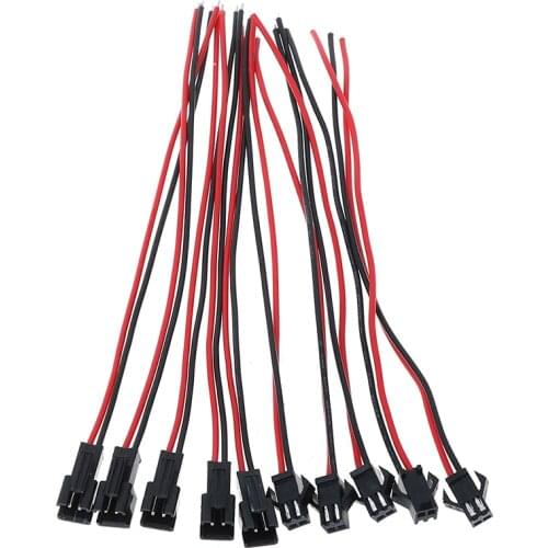 5pair 15cm Long JST SM 2pins Plug Male To Female Wire Connector Best Sale