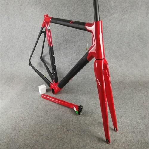 30 Colors Customize Logo C64 Road Carbon Frames Matt Black Gloss Red (PKRD) Direct mount brake