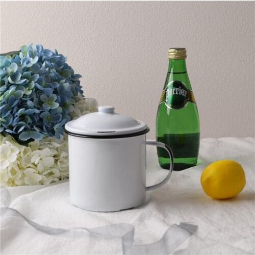 Exported to America Vintage Distressed Enamel Cup Mug Coffee Cup Enamel Outdoor Drinking Glass