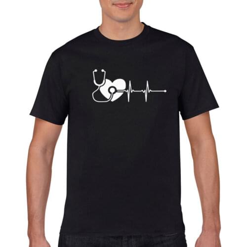 New heartbeat registered nurse T-shirt Girl Top cotton short sleeve funny DOCTOR NURSE DAY GIFT T-SHIRT fashion casual Unisex