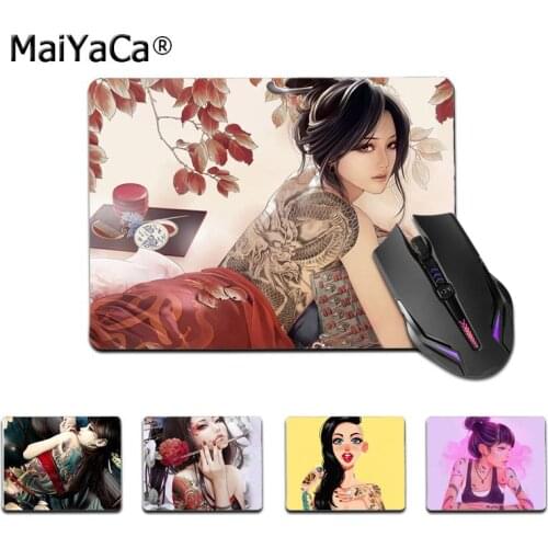 Maiyaca Sexy Sleeve Tattoo Girl Comfort Mouse Mat Gaming Mousepad Smooth Writing Pad Desktops Mate gaming mouse pad