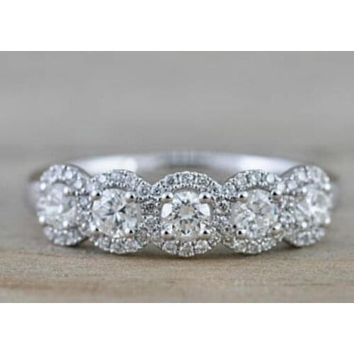 Exquisite and Brilliant 925 Sterling Silver Diamond Wedding Wedding Princess Ring Love Ring Size 5-11