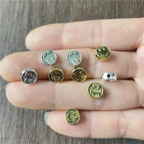 JunKang 20pcs cute flat spacer beads DIY hand-made all kinds of jewelry handicraft parts bulk wholesale connectors