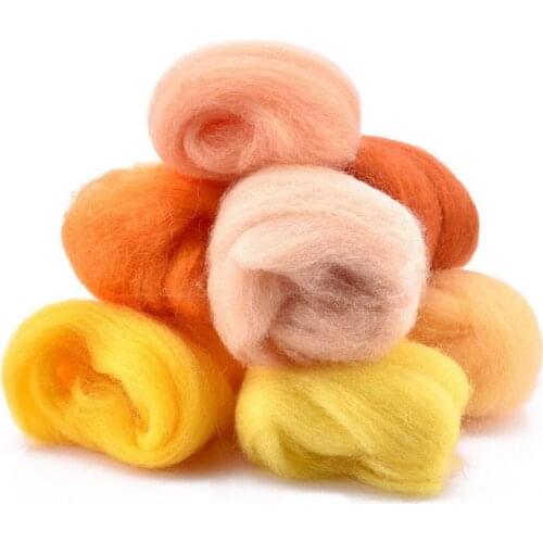 20set 50/36Colors Wool Felt Roving Wool Felting Tool Kit Fiber Material with Felt Needle Set Shoe brushes
