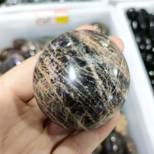 90-120g Natural Quartz Orange moonstone palm Crystals Healing Stones For feng shui 1pcs