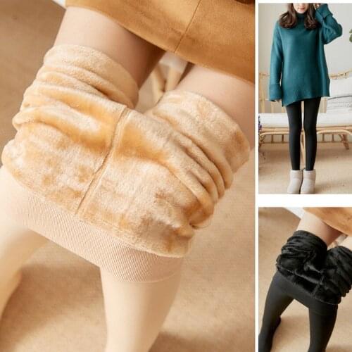 Brand New Woman Plus Cashmere Winter Pantyhose Casual Warm Big Size Faux Velvet Knitted Thick Slim Super Elastic Sexy Tights