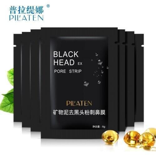 20pcs/lot Original Pilaten Black Head Removal Face Care Nose Mask Black Mask Acne Extractor Mask beauty holika holika lanbena