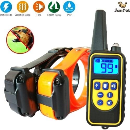 Pet Dog Training Collar 800M remote control electric shock collar for dogs IP7 diving waterproof dog device charging LCD Display