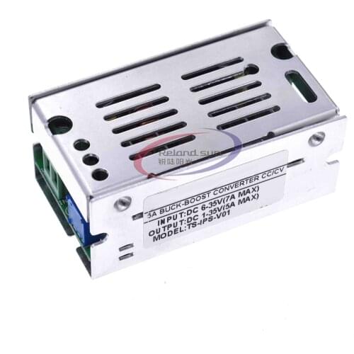 5A DC 6-35V 1-35V Auto Boost Buck Step Up Down Converter Module adjustable power supply Voltage Regulator With Aluminum Case
