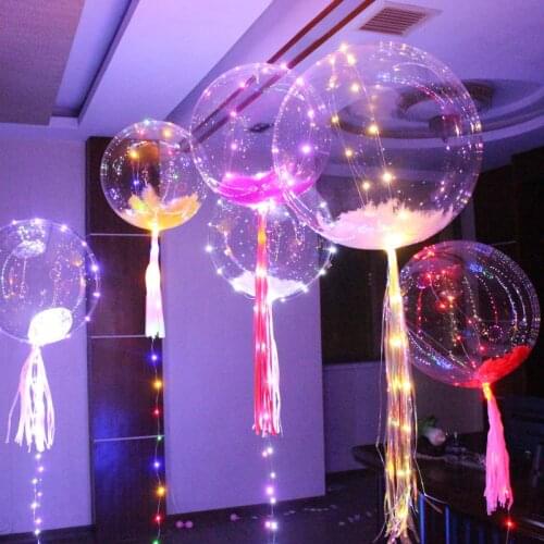Transparent Floating Air Ball Feather Lantern Decoration Accessories Shopping Mall Event Wedding Celebration Scene Dress Up Prop