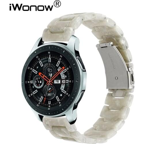 Genuine Resin Watchband 22mm 20mm for Samsung Galaxy Watch 46mm 42mm Active Quick Release Band Sport Wrist Strap Rubber Bracelet