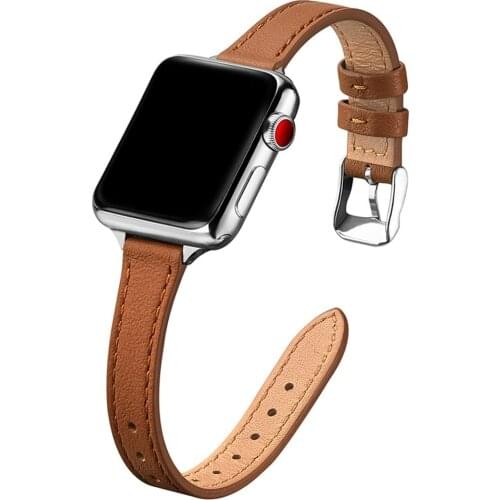 Women strap for iwatch band series 6 5 4 3 Slim Leather correa for apple watch se 6 strap 40mm 38mm 44mm 42mm Thin Wristband