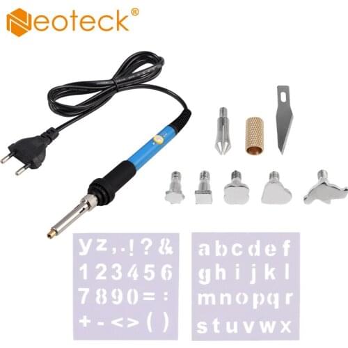 Neoteck 60W Wood Burning Pen Soldering Tool Crafts Tools Set Pyrography Kit Tip 35 PCS 2 in 1 Soldering Iron Wood Burning Pen
