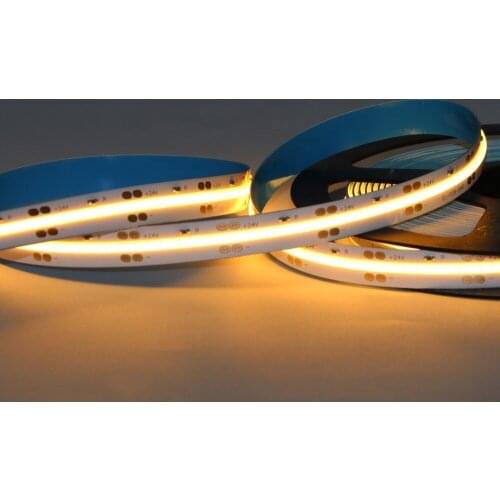 [Seven Neon]16.4FT 5M COB FOB IP20 DC12V/24V 10MM FPBC LED Strip 352LEDs/M 11W/M WW/NW/CW Dimmable Deformable LED Light Ribbon