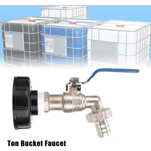 Hose Connector Garden Irrigation Supplies S60*6 Coarse Thread Valve Fitting for Ton Barrels IBC Tank Tap Adapter 1/2'' 3/4