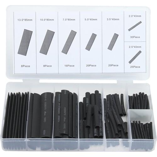 Multicolor/Black Polyolefin Shrinking Assorted Heat Shrink Tube Wire Cable Insulated Sleeving heat shrink tubing Set